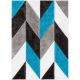Modern blue Geometric Bedroom Rug